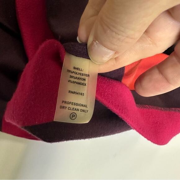 Calvin Klein Multicolored Striped Midi Dress - Size 12 - Picture 7 of 11